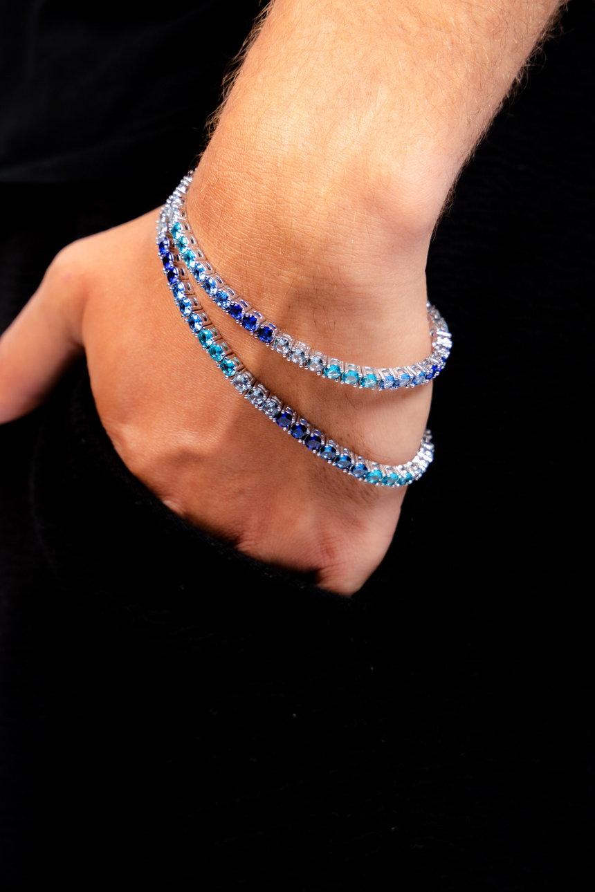 Tennis Armband 4mm Blau