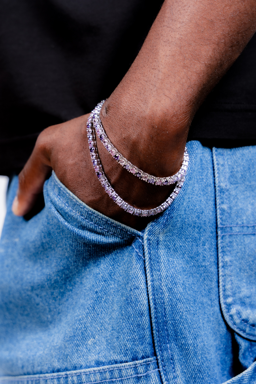 Tennis Armband 4mm Lila