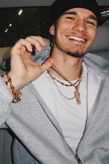 8mm Gliederarmband Silber