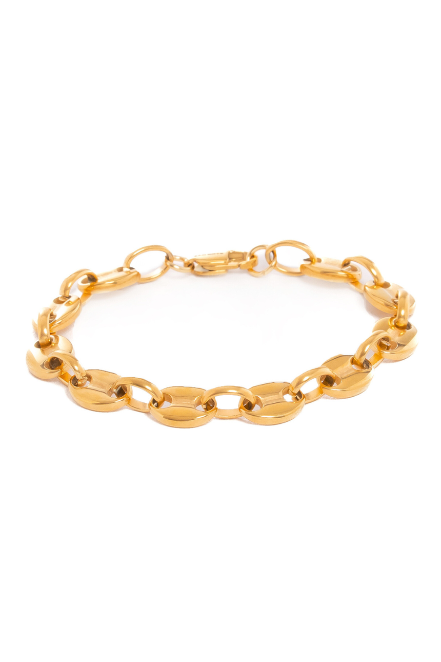 8mm Gliederarmband Gold