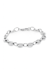 8mm Gliederarmband Silber