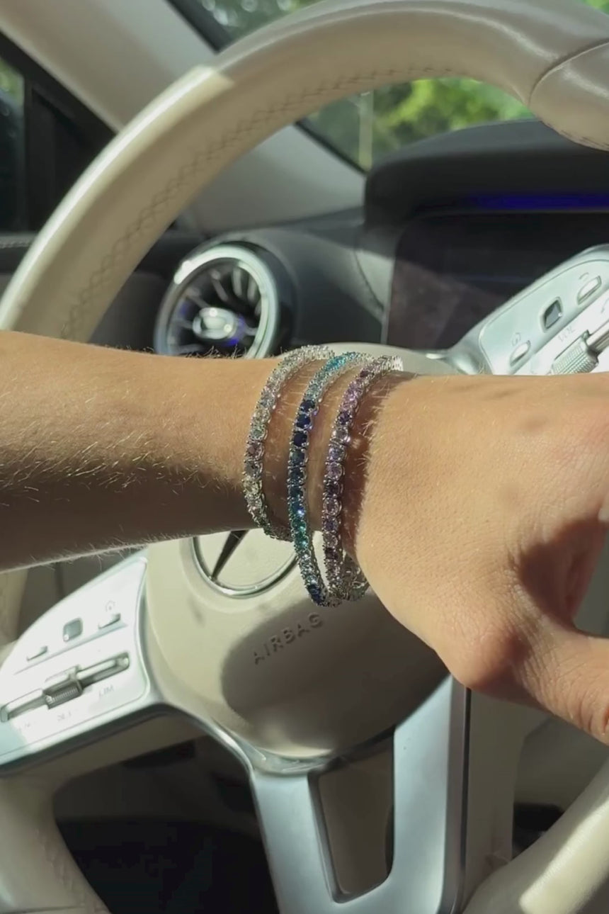 Tennis Armband 4mm Blau