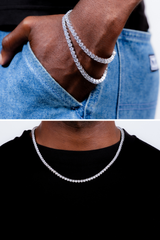 Set 4mm Tennis Chain und Armband